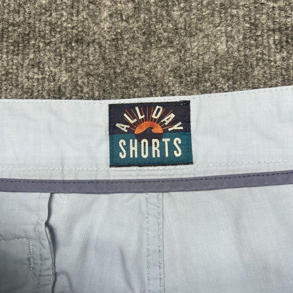 Faherty Shorts Mens 35 Blue Chino All Day‎ Stretch Casual Flat Front Drawstring - Picture 3 of 10